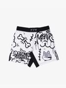 MANTO DEBZA FIGHT SHORTS-WHITE